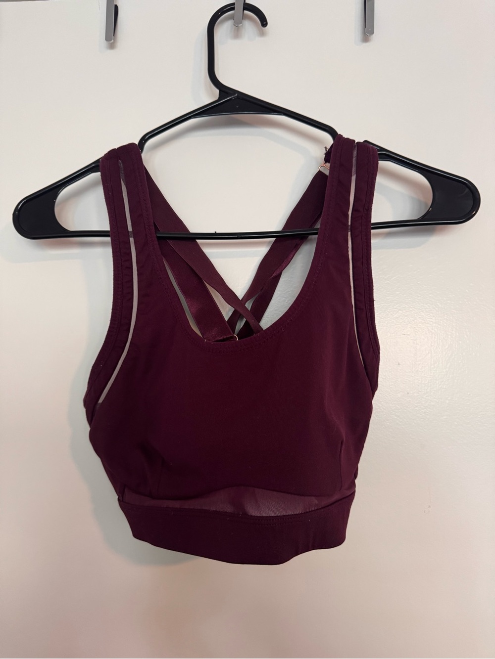 Fabletics Plum Cross-Back Sports Bra